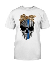 Leopard skull american flag shirt Premium Fit Mens Tee tile