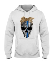Leopard skull american flag shirt Hooded Sweatshirt tile