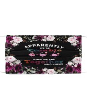 flamingo wine apprently we're trouble face mask Cloth face mask front