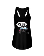 More love please Ladies Flowy Tank thumbnail