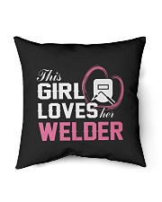 Loves Her Welder Indoor Pillow - 16” x 16” thumbnail