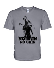 No Pain No Gain - VIKING T-SHIRTS V-Neck T-Shirt thumbnail