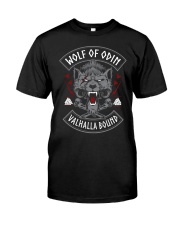 Viking Shirt : Wolf Of Odin Valhalla Bound Classic T-Shirt front