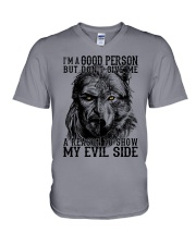 Viking Shirts : I am a Good Person But V-Neck T-Shirt thumbnail
