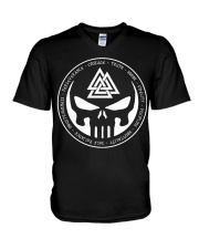 Viking Shirt - The Viking Valknut Symbol Meaning V-Neck T-Shirt thumbnail