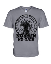 Viking Shirts : No Pain No Gain Viking V-Neck T-Shirt thumbnail