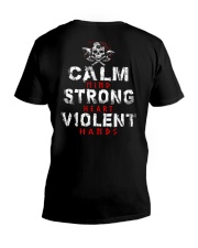 Calm Mind Strong Heart Violent Hands - VikingShirt V-Neck T-Shirt thumbnail