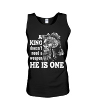 A KING DOESN'T NEED A WEAPON - VIKING T-SHIRTS Unisex Tank thumbnail