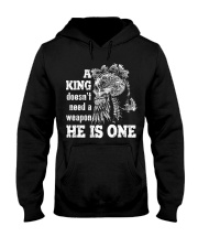 A KING DOESN'T NEED A WEAPON - VIKING T-SHIRTS Hooded Sweatshirt thumbnail