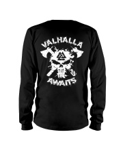 Viking Shirt - Valhalla Awaits Viking Long Sleeve Tee thumbnail