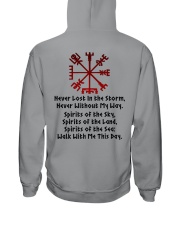 Never Lost In The Storm - Viking Shirt Hooded Sweatshirt back