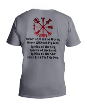 Never Lost In The Storm - Viking Shirt V-Neck T-Shirt thumbnail