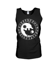 Viking Shirt : Viking Wolf Yin Yang And Rune Unisex Tank thumbnail
