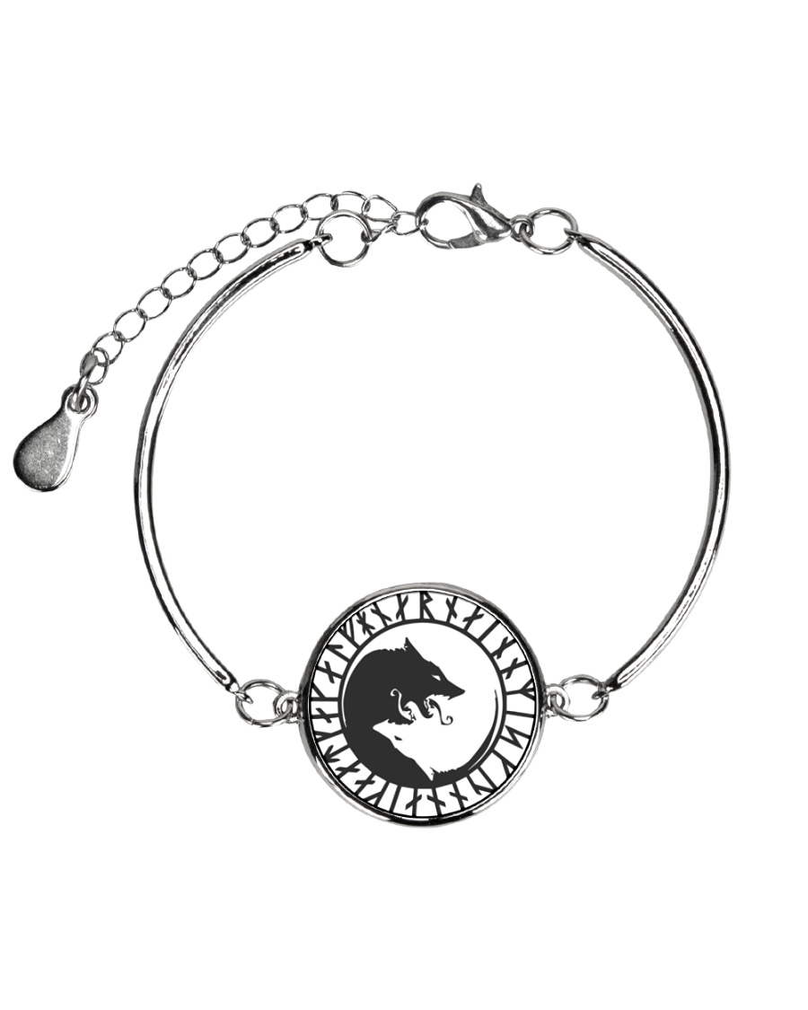 VIKING YIN YANG WOLF - VIKING BRACELET Metallic Circle Bracelet