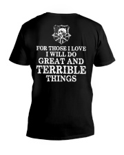 I Will Do Great And Terrible Things - Viking Shirt V-Neck T-Shirt thumbnail