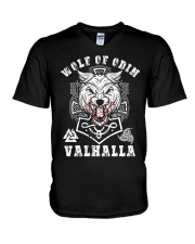 Viking Shirt : Wolf Of Odin Valhalla V-Neck T-Shirt thumbnail