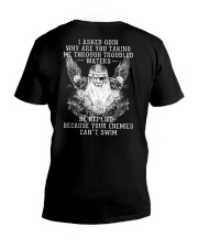 I ASKED ODIN - VIKING T-SHIRTS V-Neck T-Shirt thumbnail