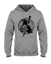 Viking Shirts : Raven Viking Vegvisir Hooded Sweatshirt thumbnail
