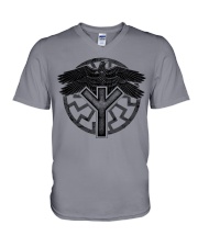 Viking Shirts : Huginn and Muninn : Raven Viking V-Neck T-Shirt thumbnail