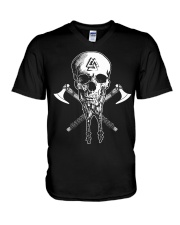 VIKING SKULL BEARD - VIKING T-SHIRTS V-Neck T-Shirt thumbnail
