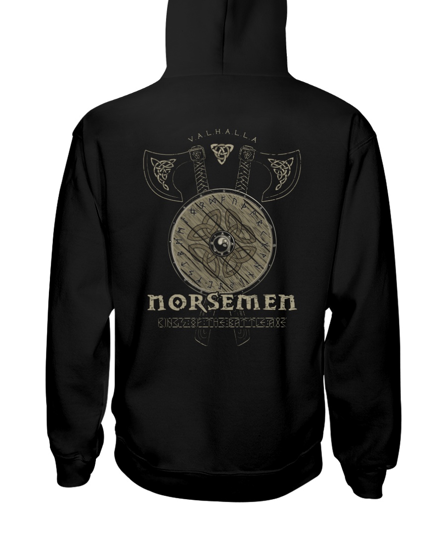 Viking Shirt : Norsemen kings of the battle axe Hooded Sweatshirt