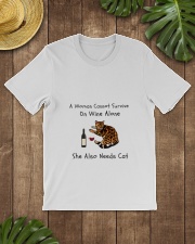 A Woman Cannot Survive On Wine Alone Classic T-Shirt lifestyle-mens-crewneck-front-18
