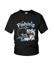 Fishing 3 - Fishing hooked for life Real Youth T-Shirt tile