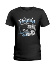 Fishing 3 - Fishing hooked for life Real Ladies T-Shirt tile