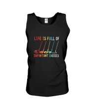 Golf 89 Life Is Full Of Important Choices Unisex Tank tile