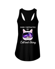 Skiing Lover 1 - Easily Distracted Ladies Flowy Tank tile