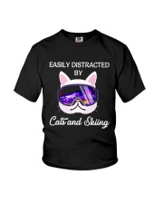 Skiing Lover 1 - Easily Distracted Youth T-Shirt tile