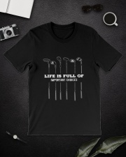 Golf 39 Life Is Full Of Important Choices Classic T-Shirt lifestyle-mens-crewneck-front-16