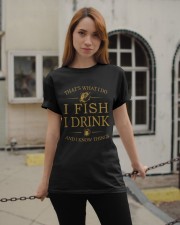 Fishing 2 - I Fish I Drink Classic T-Shirt apparel-classic-tshirt-lifestyle-19