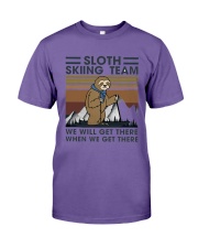Skiing Lover 1 - Sloth Skiing Team Premium Fit Mens Tee tile