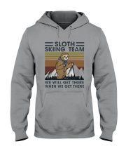 Skiing Lover 1 - Sloth Skiing Team Hooded Sweatshirt tile