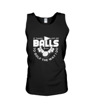 Golf 97 It Takes A Lot Of Balls To Golf Unisex Tank tile