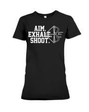 Archery Aim Exhale Shoot Premium Fit Ladies Tee tile