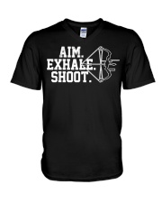 Archery Aim Exhale Shoot V-Neck T-Shirt tile
