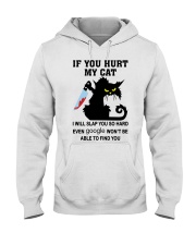 BLACK CAT IF YOU HURT MY CAT T SHIRT Hooded Sweatshirt tile