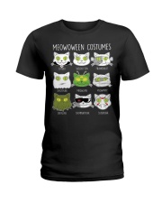Meowoween Costumes Funny Cat Halloween T-Shirt Ladies T-Shirt front