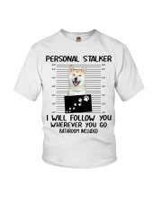 Shiba Inu personal stalker I will follow you Youth T-Shirt tile