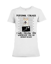 Shiba Inu personal stalker I will follow you Premium Fit Ladies Tee tile