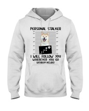 Shiba Inu personal stalker I will follow you Hooded Sweatshirt tile
