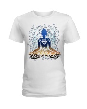 Womens Flower Yoga Top Buddha Chakra Meditation -P Ladies T-Shirt front