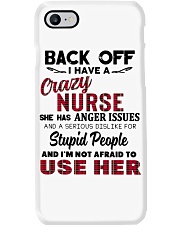 BACK OFF I HAVE A CRAZY NURSE Phone Case tile