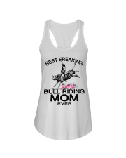 BEST FREAKING BULL RIDING MOM EVER Ladies Flowy Tank thumbnail