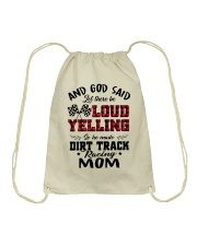 DIRT TRACK RACER MOM LOAD YELLING Drawstring Bag thumbnail
