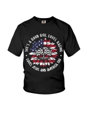 Good girl loves racing Youth T-Shirt thumbnail
