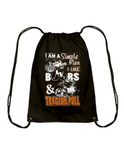 TRACTOR PULLING - SIMPLE MAN Drawstring Bag thumbnail