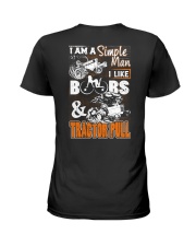 TRACTOR PULLING - SIMPLE MAN Ladies T-Shirt thumbnail
